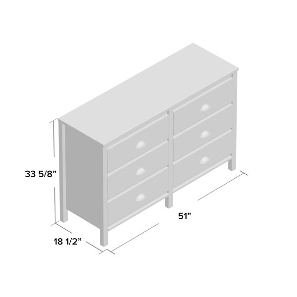 Birch Lane™ Mannion 6 Drawer Double Dresser & Reviews Wayfair